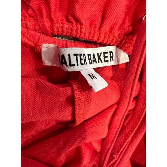 NWOT WALTER BAKER Rivka RED Cutout Midi Dress SIZE M - Picture 4 of 8